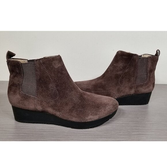 Dr. Scholl's Scarlet Wedge Chelsea Bootie, Brown Suede, Womens Size 6.5 - Picture 6 of 10